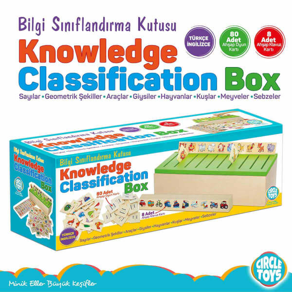 Circle Toys Ahşap Bilgi Sınıflandırma Kutusu