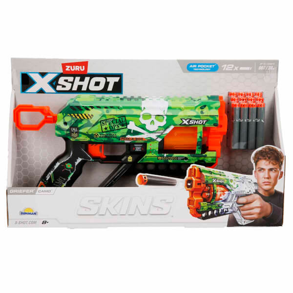 X-Shot Skins Griefer 12 Mermili Sünger Dart Atan Silah 32 cm