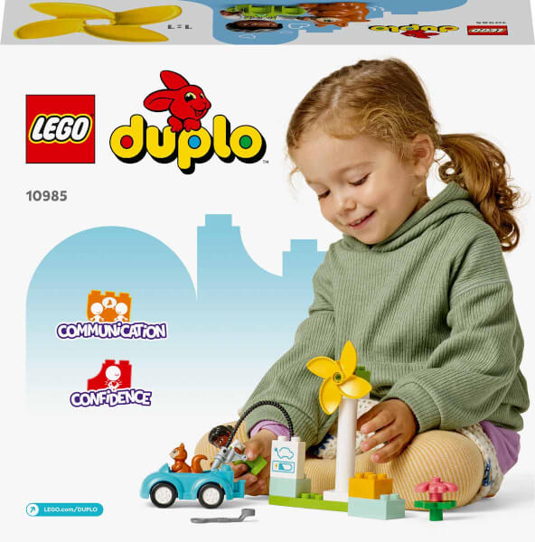  LEGO DUPLO Kasabası Rüzgar Türbini 10985 - 2 Yaş ve Üzeri Çocuklar için Sürdürülebilir Yaşam Eğitici Oyuncak Yapım Seti (16 Parça)