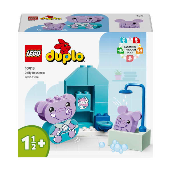 LEGO® DUPLO® İlk Günlük Rutinlerim: Banyo Zamanı 10413 - 1 Buçuk Yaş ve Üzeri Çocuklar için Eğitici Banyo Oyuncağı Yapım Seti (15 Parça)