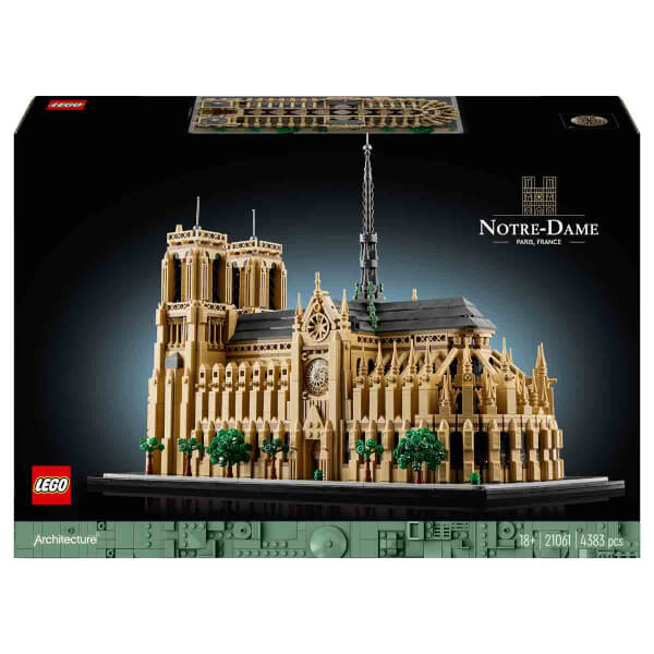 LEGO Architecture Mimari Simgeler Koleksiyonu: Notre Dame Katedrali 21061 - Seyahat, Mimari ve Tarih Meraklısı Yetişkinler İçin Koleksiyonluk ve Sergilenebilir Model Yapım Seti (4383 Parça)