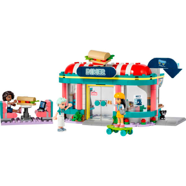 LEGO Friends Heartlake Şehir Merkezi Restoranı 41728 6 Yaş ve Üzeri için Liann, Aliya ve Charli Mini Bebeklerini İçeren Oyuncak Yapım Seti (346 Parça)