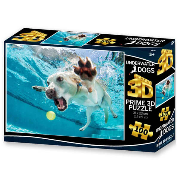 Prime 3D 100 Parça 3D Puzzle: Su Altında Köpek 