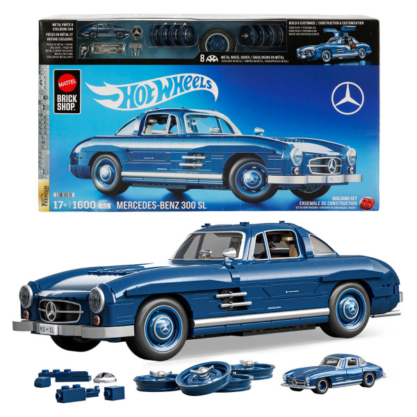 Hot Wheels Premium Serisi Mercedes-Benz 300 SL Araba  Yapım Seti 1600 Parça HWW25