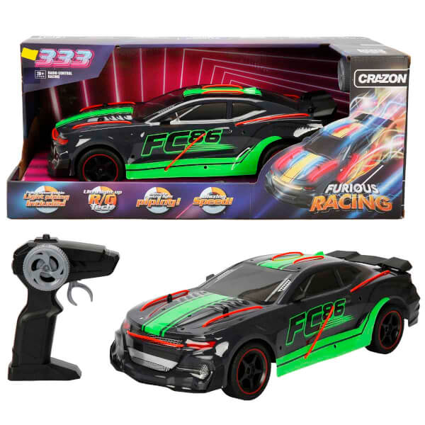 1:12 Işıklı Furious Racing USB Şarjlı Uzaktan Kumandalı Yarış
