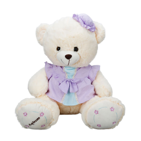 Elbiseli Oturan Peluş Ayı 50 cm.