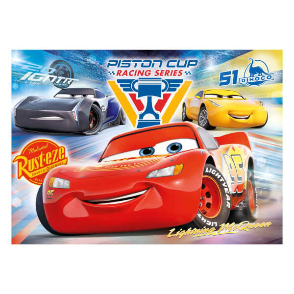 104 Parça Puzzle: Cars 3 Piston Cup