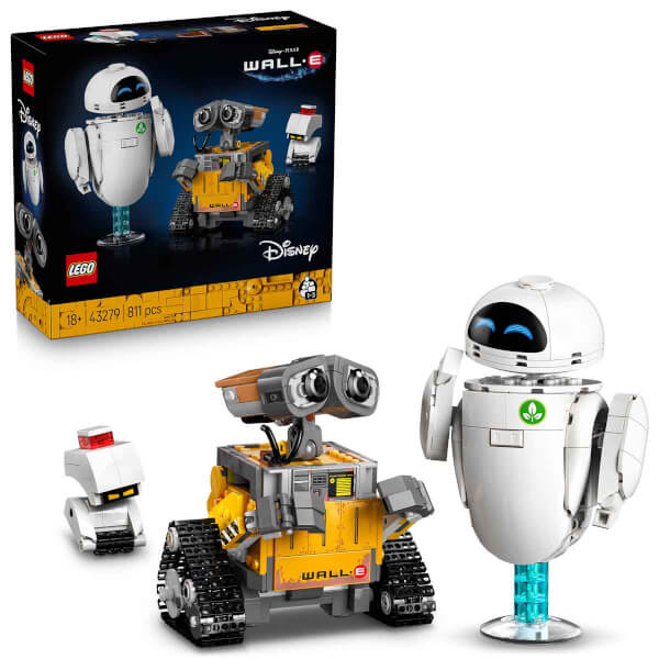 LEGO Disney ve Pixar WALL-E ve EVE 43279 - Yetişkinler için Animasyon Film Temalı Koleksiyonluk Model Yapım Seti (811 Parça)