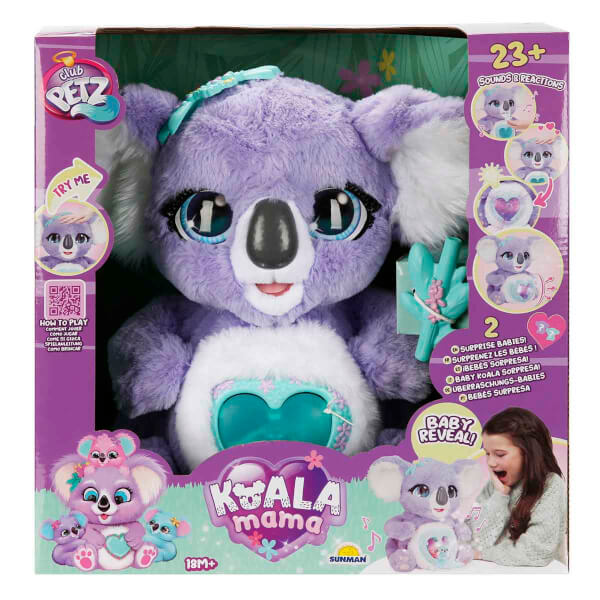 Sesli ve Işıklı İnteraktif Peluş Anne Koala 