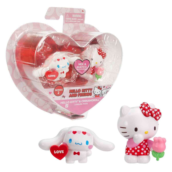 Hello Kitty Kalpten Kalbe S2 2’li Figür Seti HKT02000 - Hello Kitty Ve Cinnamoroll