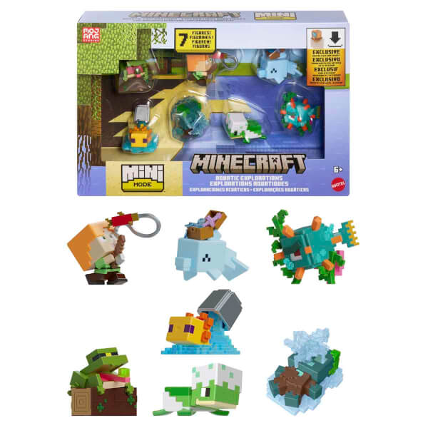 Minecraft Mini Mode Aquatic Explorations 7’li Figür Seti JJV92