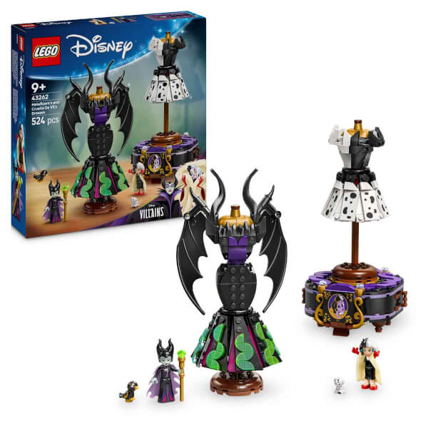 LEGO Disney Kötüleri Malefiz'in ve Cruella De Vil'in Elbiseleri 43262 - 9 Yaş ve Üzeri Çocuklar için Yaratıcı Oyuncak Yapım Seti (524 Parça)