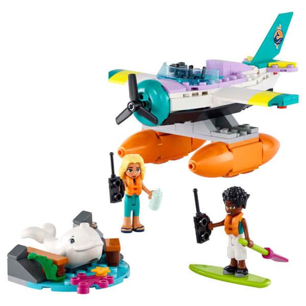 LEGO Friends Deniz Kurtarma Uçağı 41752 - 6 Yaş ve Üzeri Çocuklar için 2 Mini Bebek ve bir Balina Karakteri İçeren Yaratıcı Oyuncak Yapım Seti (203 Parça)