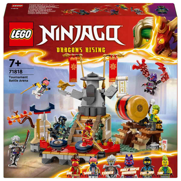 LEGO NINJAGO Turnuva Savaş Arenası 71818 – 7 Yaş ve Üzeri İçin 6 Minifigür İçeren Yaratıcı Oyuncak Yapım Seti (659 Parça)