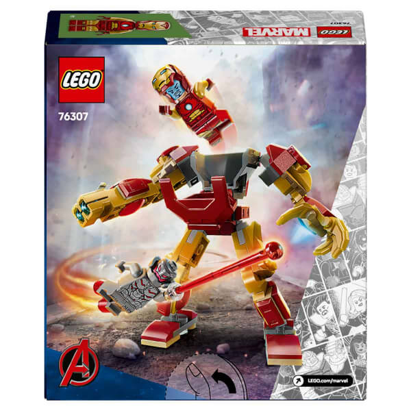 LEGO Marvel Iron Man Robotu, Ultron’a Karşı 76307 - 6 Yaş ve Üzeri Süper Kahraman Sevenler için Yaratıcı Oyuncak Yapım Seti (101 Parça)