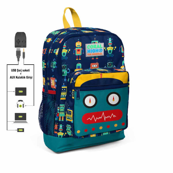 Coral High USB Bağlantılı Sırt Çantası 23284