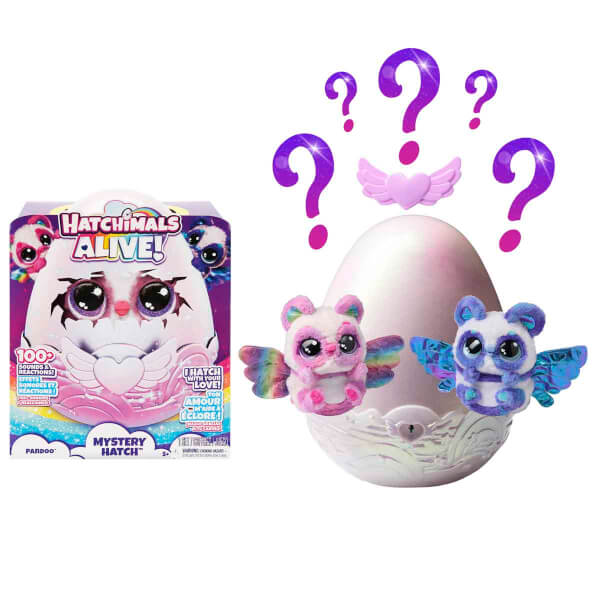 Sesli ve Işıklı Hatchimals Alive Mystery Hatch Pandoo İnteraktif Peluş Sürpriz Yumurta