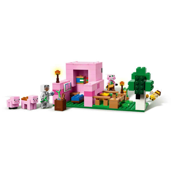 LEGO Minecraft Yavru Domuz Evi 21268 - 7 Yaş ve Üzeri Macera Oyunları Seven Çocuklar için Yaratıcı Oyuncak Yapım Seti (238 Parça)