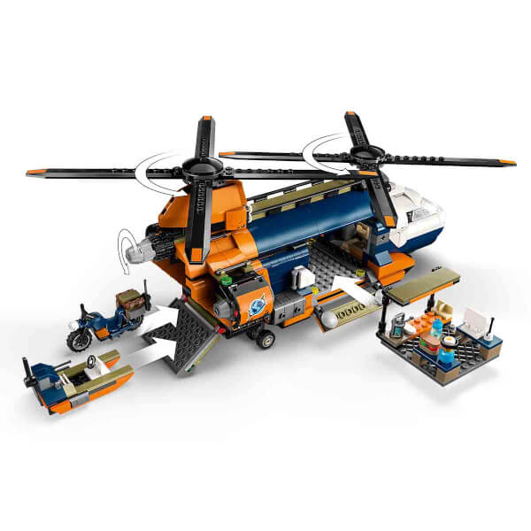 LEGO City Orman Kaşifinin Helikopteri Kamp Yerinde 60437 - 8 Yaş ve Üzeri Çocuklar için Yaratıcı Oyuncak Yapım Seti (881 Parça)