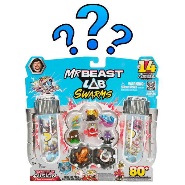 Mr.Beast Lab Swarms Battle Fusion Serisi 14’lü Tüp Figür Seti S4 MBE01000 - Kahverengi Yeşil Canavar