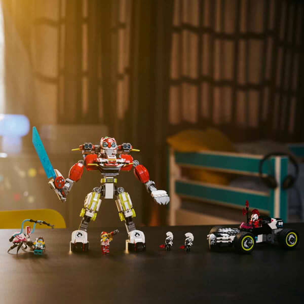 LEGO DREAMZzz Cooper’ın Kaplan Robotu ve Zero’nun Hot Rod Arabası 71497 - 9 Yaş ve Üzeri Çocuklar için Yaratıcı Oyuncak Araç Yapım Seti (1006 Parça)