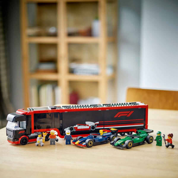 LEGO City RB20 ve AMR24 F1 Arabalı F1 Kamyonu 60445 - 8 Yaş ve Üzeri Çocuklar için Yarış Arabası İçeren Yaratıcı Oyuncak Yapım Seti (1086)