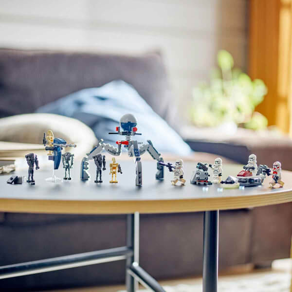 LEGO® Star Wars™ Klon Trooper ve Savaş Droidi Savaş Paketi Seti 75372- 7 Yaş ve Üzeri Star Wars Sevenler için Yaratıcı Oyuncak Yapım Seti (215 Parça)