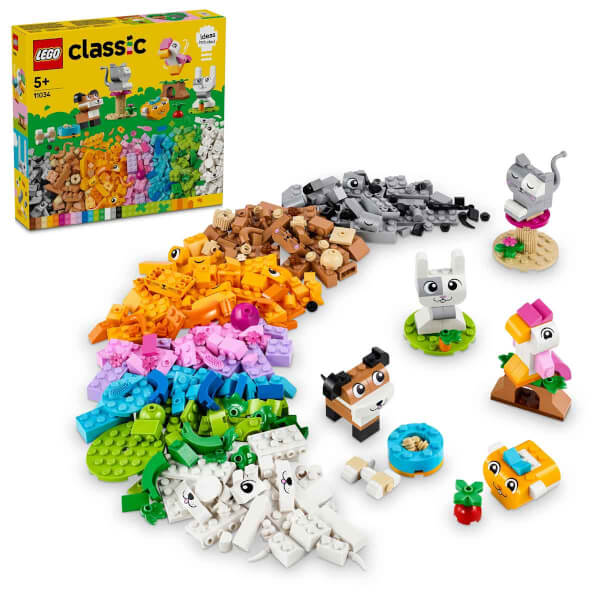 LEGO® Classic Yaratıcı Evcil Hayvanlar 11034 – 5 Yaş ve Üzeri İçin Hayvan Figürleri İçeren Yaratıcı Oyuncak Yapım Seti (450 Parça)