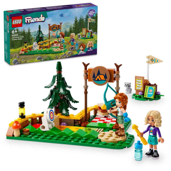 LEGO Friends Macera Kampı Okçuluk Alanı 42622 - 6 Yaş ve Üzeri Çocuklar için Autumn ve Nova Minifigürü İçeren Yaratıcı Oyuncak Yapım Seti (157 Parça)