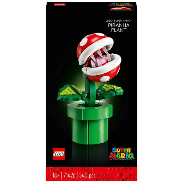 LEGO Super Mario: Piranha Plant 71426 Yetişkin Hayranlar için Koleksiyonluk Yaratıcı Model Yapım Seti 540 Parça