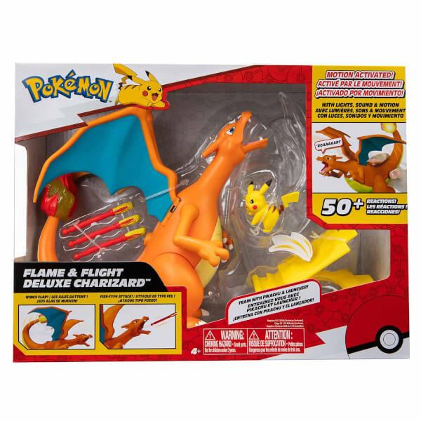 Pokemon Flame & Flight Deluxe Charizard Sesli Işıklı ve Hareketli Figür