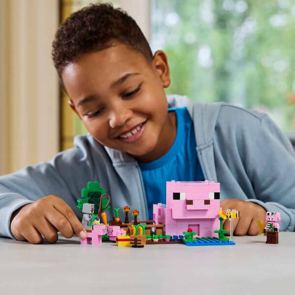 LEGO Minecraft Yavru Domuz Evi 21268 - 7 Yaş ve Üzeri Macera Oyunları Seven Çocuklar için Yaratıcı Oyuncak Yapım Seti (238 Parça)