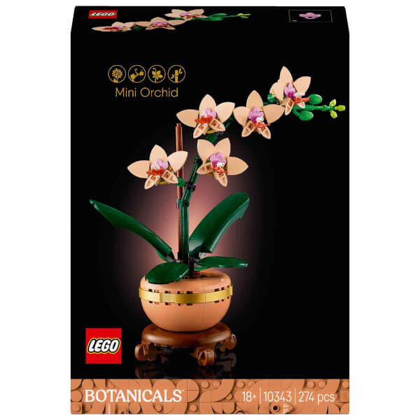 LEGO Botanicals Mini Orkide 10343 - Yetişkinler için Dekoratif Çiçek Yapım Seti (274 Parça)