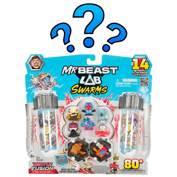 Mr.Beast Lab Swarms Battle Fusion Serisi 14’lü Tüp Figür Seti S4 MBE01000 - Mor Siyah Ejderha