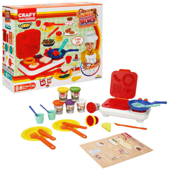 Crafy Pazar Kahvaltısı Oyun Hamuru Seti 300 g 23 Parça