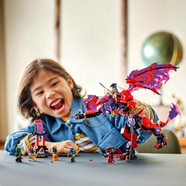 LEGO NINJAGO Thunderfang Kaos Ejderhası 71832 - 8 Yaş ve Üzeri Çocuklar için 6 Ninja Minifigürü İçeren Yaratıcı Oyuncak Yapım Seti (668 Parça)