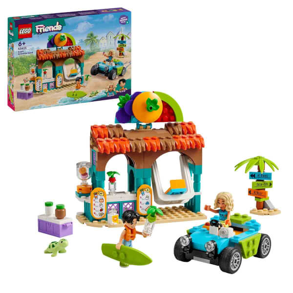 LEGO Friends Meyveli İçecek Plaj Standı 42625 - 6 Yaş ve Üzeri Çocuklar için Kaplumbağa Figürü İçeren Yaratıcı Oyuncak Yapım Seti (213 Parça)