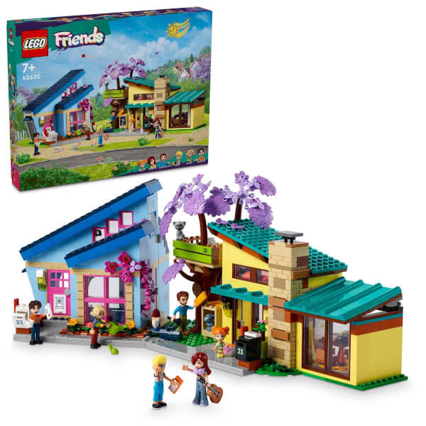 LEGO® Friends Olly ve Paisley'nin Aile Evleri 42620 - 7 Yaş ve Üzeri Çocuklar için 5 Minifigür İçeren Yaratıcı Oyuncak Yapım Seti (1126 Parça)