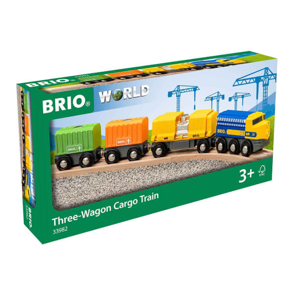 Brio World Üç Vagonlu Kargo Treni  