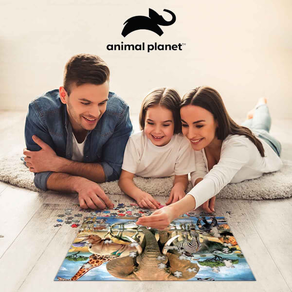 100 Parça 3D Puzzle ve Figür Seti: Afrika Hayvanları