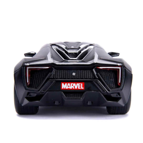 1:24 Marvel Avengers Lykan Hypersport Model Araba ve Black Panther Figür