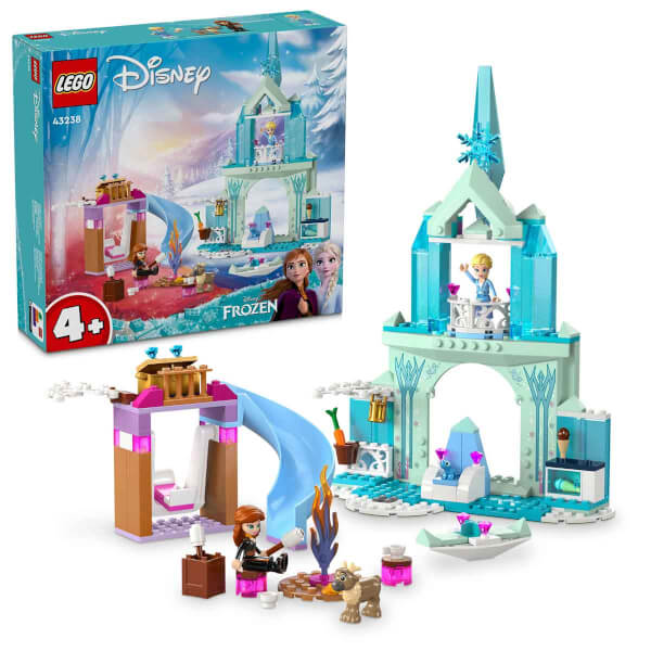 LEGO® ǀ Disney Frozen Elsa'nın Karlar Ülkesi Şatosu 43238 - 4 Yaş ve Üzeri Çocuklar için Elsa, Anna ve Olaf Minifigürü İçeren Yaratıcı Oyuncak Yapım Seti (163 Parça)