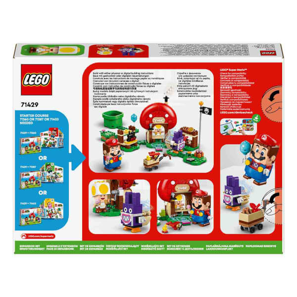 LEGO Super Mario Nabbit Toad'un Dükkanında Ek Macera Seti 71429 - 7 Yaş ve Üzeri Super Mario Hayranları İçin Koleksiyonluk Yaratıcı Oyuncak Yapım Seti (230 Parça)