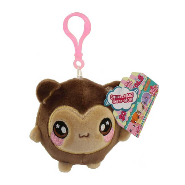 Squeezamals Klipsli Peluş Hayvanlar 7,5 cm.