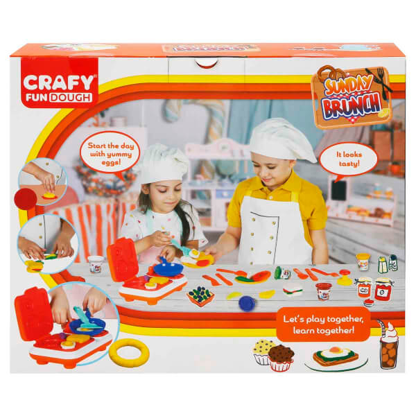 Crafy Pazar Kahvaltısı Oyun Hamuru Seti 300 g 23 Parça