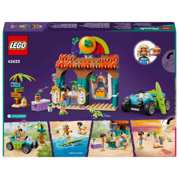 LEGO Friends Meyveli İçecek Plaj Standı 42625 - 6 Yaş ve Üzeri Çocuklar için Kaplumbağa Figürü İçeren Yaratıcı Oyuncak Yapım Seti (213 Parça)