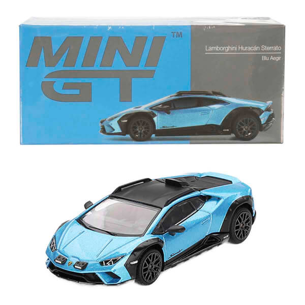 1:64 Mini Gt Lamborghini Huracan Sterrato Blue Aegir Diecast Model