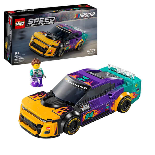LEGO Speed Champions NASCAR Next Gen Chevrolet Camaro ZL1 76935 – 9 Yaş ve Üzeri Çocuklar için Oyuncak Yarış Arabası Yapım Seti (328 Parça)