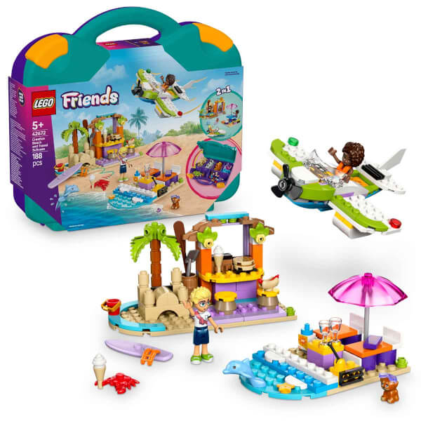 LEGO Friends Yaratıcı Plaj ve Seyahat Bavulu 42672 - 5 Yaş ve Üzeri Çocuklar için Mini Bebek İçeren Yaratıcı Oyuncak Yapım Seti (188 Parça)