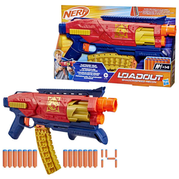 Nerf Loadout Shadowspeed Recon 14 Mermili Sünger Dart Atan Silah 40 cm